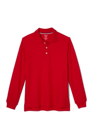 front view of  5-Pack Long Sleeve Pique Polo